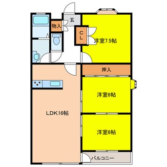 間取図 クリスタルグレース