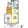 グランモアキワラ 1LDKの間取り