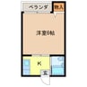 スカイハイツ（中尾） 1Kの間取り