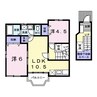サンフラワー 2LDKの間取り