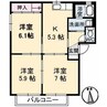 シャーメゾン明月　Ｄ棟 3Kの間取り