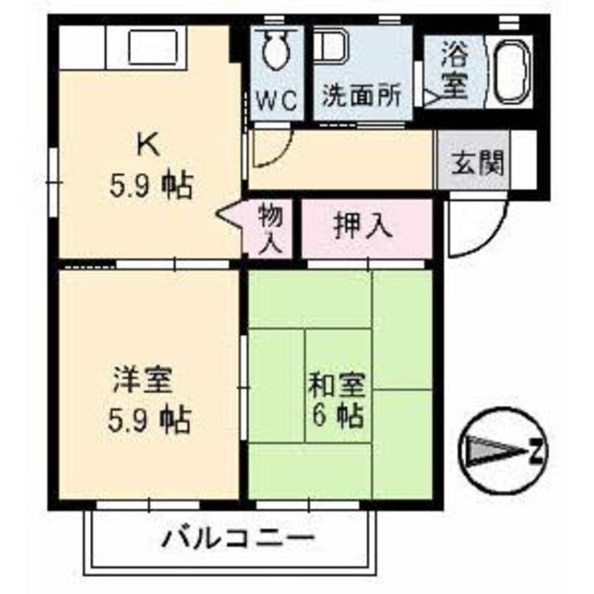 間取図 シャーメゾン西岐波　Ｄ棟