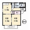 シャーメゾン西岐波　Ｄ棟 2Kの間取り