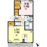 ハウスひまわり 1LDKの間取り