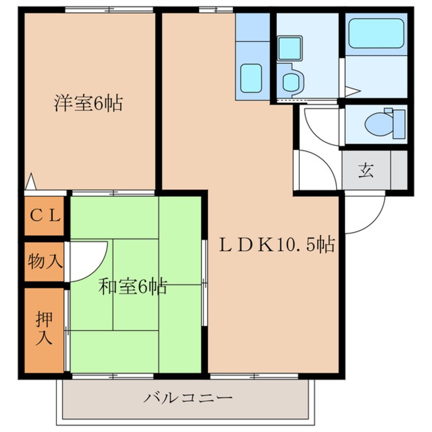 間取図 パークヒルズ小羽山Ｂ・Ｃ・Ｄ