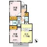 ウィッシュ開　A・B 2DKの間取り
