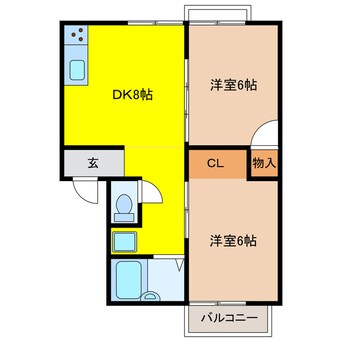間取図 ファミール恵Ⅰ・Ⅱ