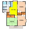チェリーハイツＤ棟 3DKの間取り