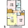 アベニュー中山　Ａ棟 2LDKの間取り