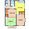 チェリーハイツＢ・Ｃ 3DKの間取り