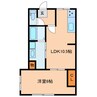 西喜荘 1LDKの間取り