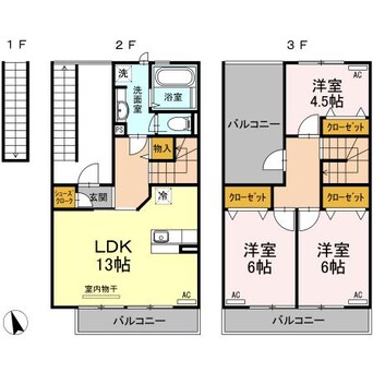 間取図 リバーパーク新天町