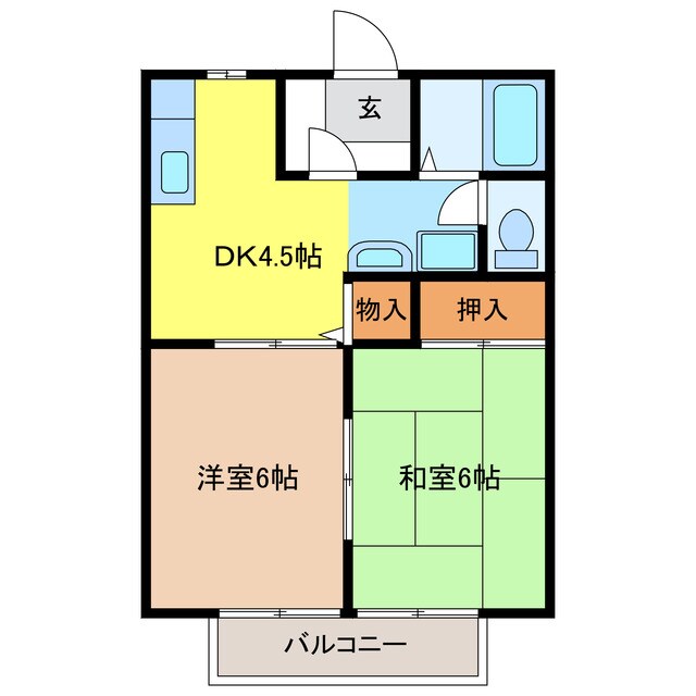 間取り図 サンビレッジ上宇部Ａ棟