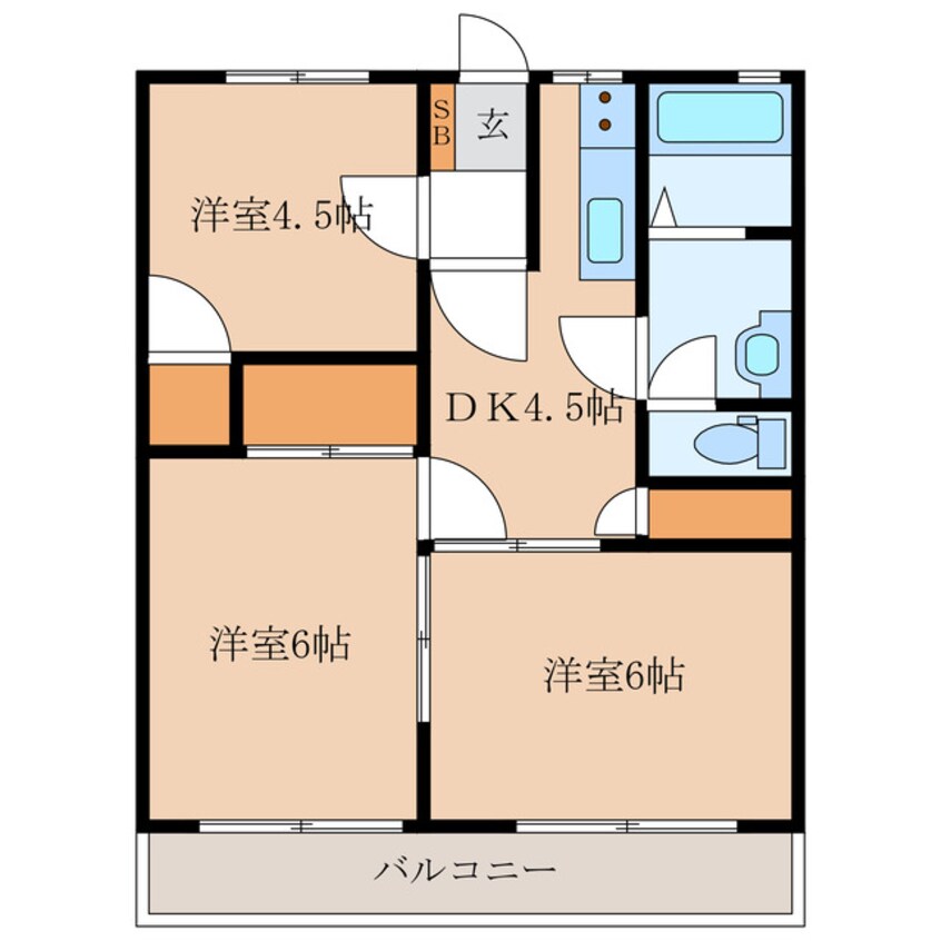 間取図 ラフィネ・ノワール今村南