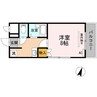 マンション　杏明館 1Kの間取り