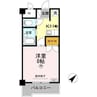 マンション　杏明館 1Kの間取り