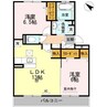 ベルヴィル　カメリアAB 2LDKの間取り