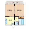 山門ハイツ 2DKの間取り