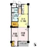 アーバン小串 2DKの間取り