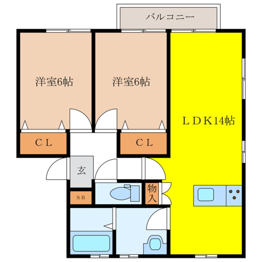 間取図 コスモスヤエＡＢ