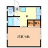 コーポふじ 1Kの間取り