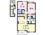 クレスト　ヴィラⅠ、Ⅱ 2LDKの間取り