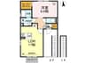 D-roomギャラクシーA B棟 1LDKの間取り