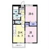 サンライズＢ 2DKの間取り
