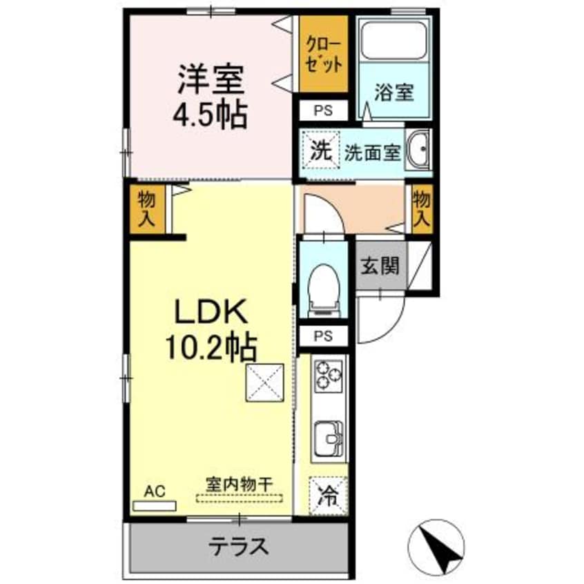 間取図 エバーグリーン　B棟