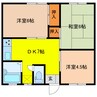 マロンハイツ 3DKの間取り