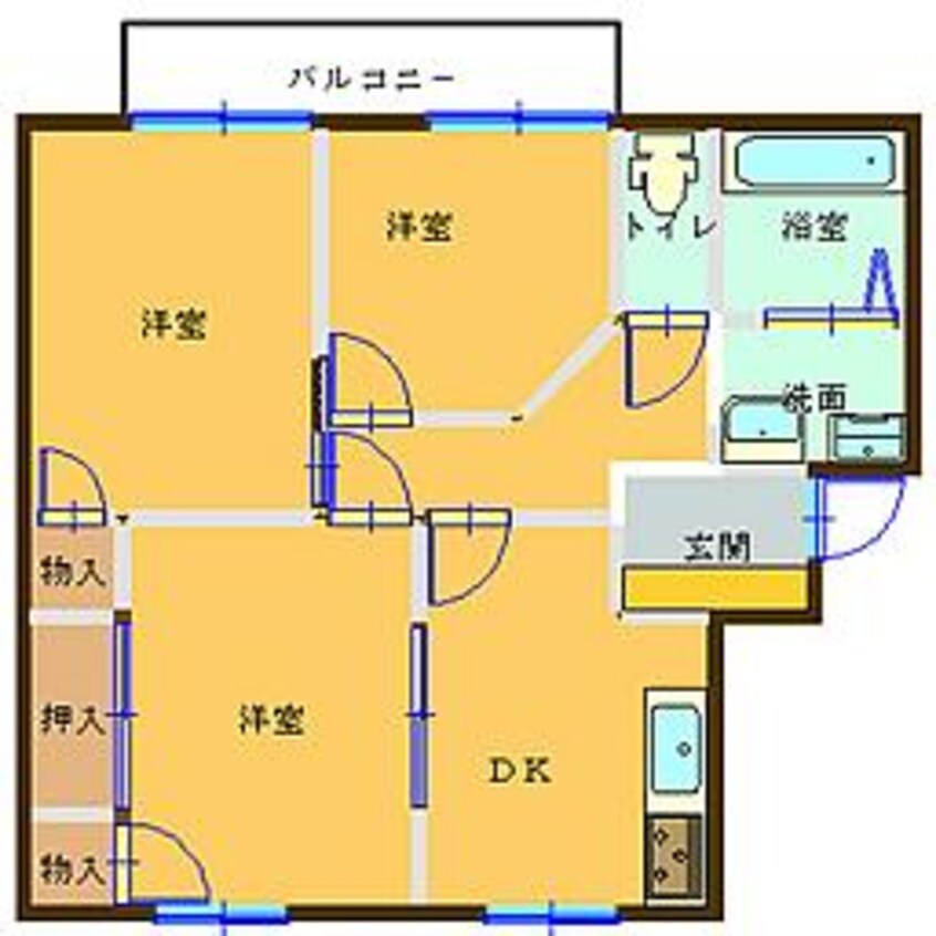 間取図 ラークハイツ厚南