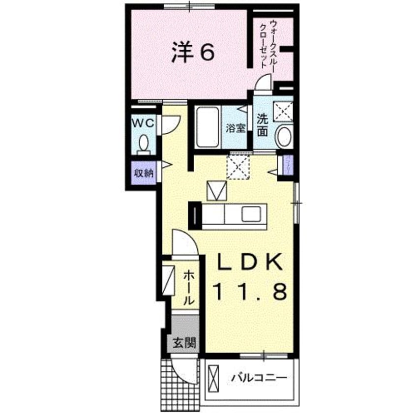間取図 ベルヴィー　寺の前