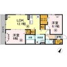 ヒルズライフ　AB 2LDKの間取り