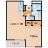 メゾンプレジール 1LDKの間取り