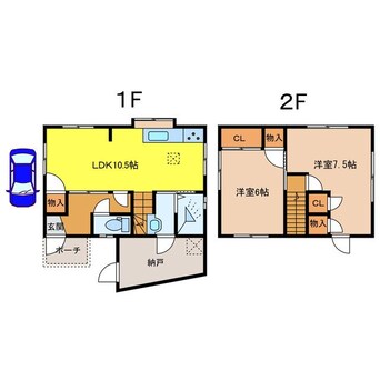 間取図 東岐波テラスハウス