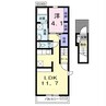 サン　メゾン　Ｆ 1LDKの間取り