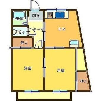 間取図 ハニーハイツ Ⅰ、Ⅱ