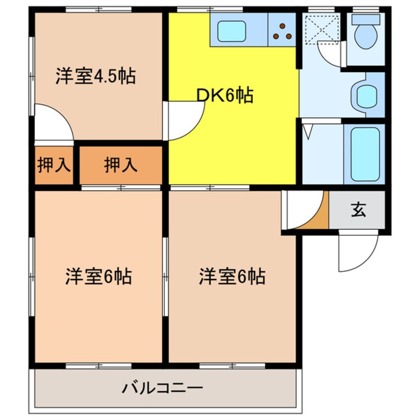 間取図 ロイヤルパレス串