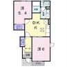 ベルクノアG 2DKの間取り