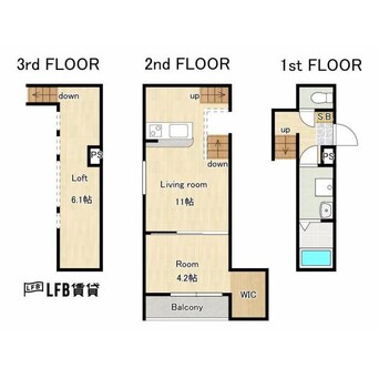 間取図 LFB APARTMENT（常盤町B）