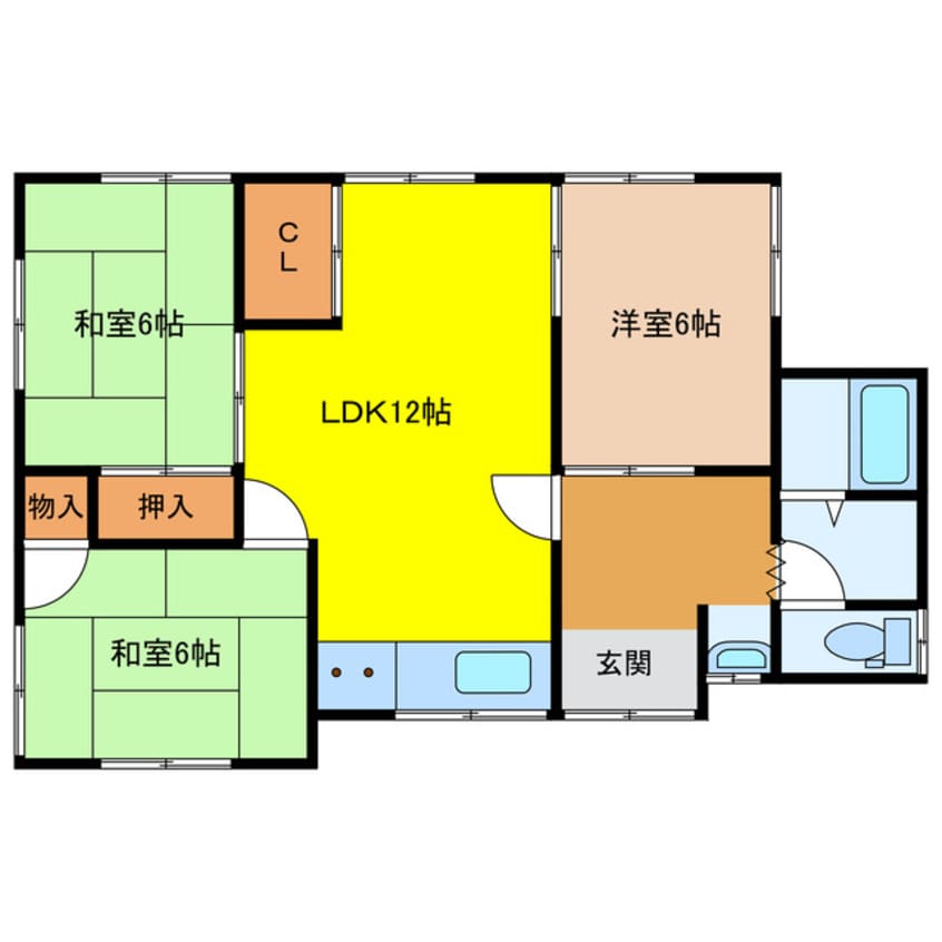 間取図 明神町1丁目貸家