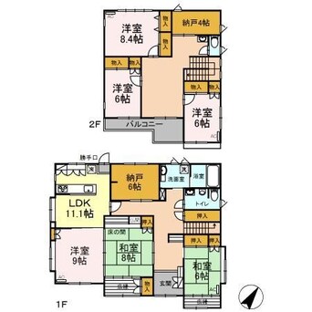 間取図 西小串1丁目　一戸建1