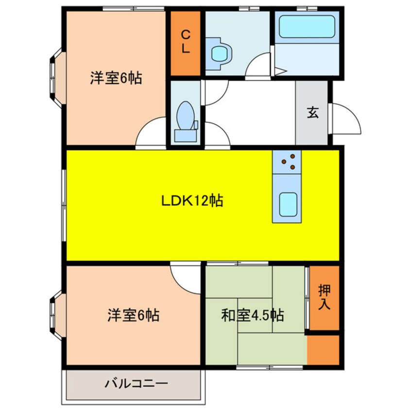 間取図 ハイツ野原Ⅱ