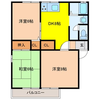 間取図 カムールアッシュ　B棟