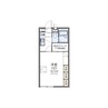 レオパレスM NⅡ 1Kの間取り