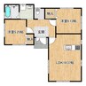 恩田貸家 2LDKの間取り