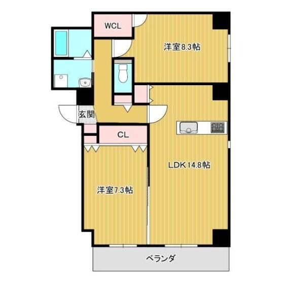 間取り図 西小串　新築アパート