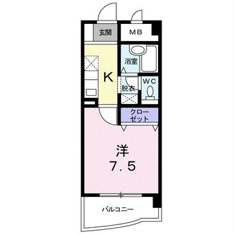 間取図 大分バス（大分市）/大道四丁目 徒歩2分 6階 築26年