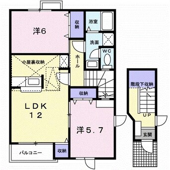 間取図 久大本線<ゆふ高原線>/南大分駅 徒歩21分 2階 築19年