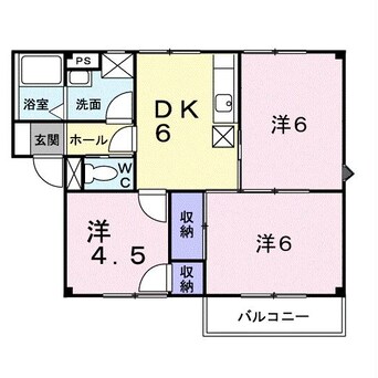 間取図 大分バス（大分市）/桑原下 徒歩3分 2階 築31年